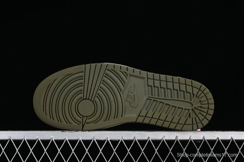 Nike Travis Scott x Air Jordan 1 Low OG AJ1 Reverse Swoosh Sneakers - DM7866-200