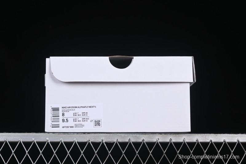 Nike Zoom VaporFly Next 3% Prototype Super Marathon Running Shoes with Dual Air Zoom and ZoomX Foam - HF7357-900