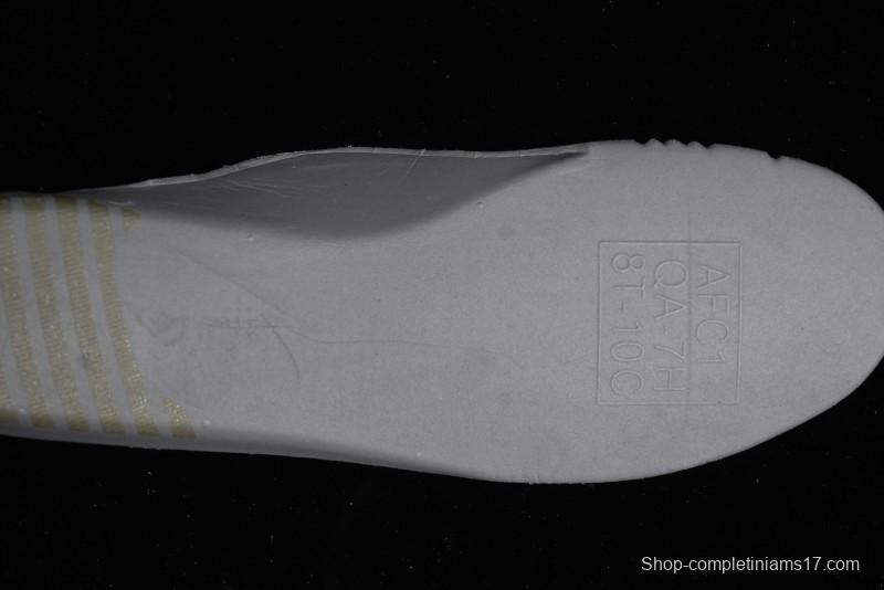 Nike Air Force 1 '07 Low Witch Collaboration Custom Leather Sneakers with Skull Design and Gradient White-Blue - CW2288-111