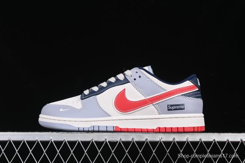 Nike SB Dunk Low Supreme Collaboration Anniversary Custom Low-Top Casual Sneakers - DM6868-045