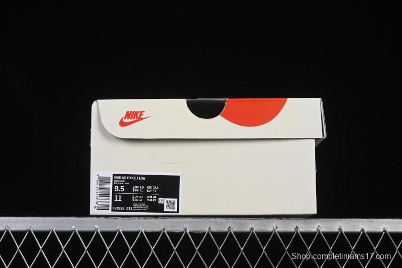 Nike Air Force 1 '07 Low Chrome Hearts Collaboration Silver Grey Low-Top Casual Sneakers - FZ0188-032