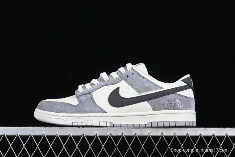 Nike SB Dunk Low The North Face Collaboration Beige Grey Double Swoosh Anniversary Custom Low-Top Casual Skate Shoes - DJ2024-067