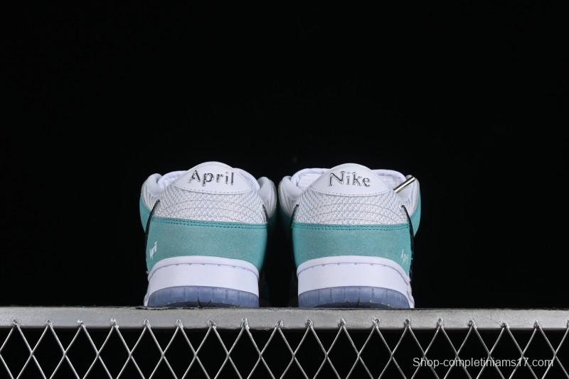 Nike April Skateboards SB Dunk Low Collaboration Frozen Rose SB Shattered Backboard Casual Skate Shoes - FD2562-400