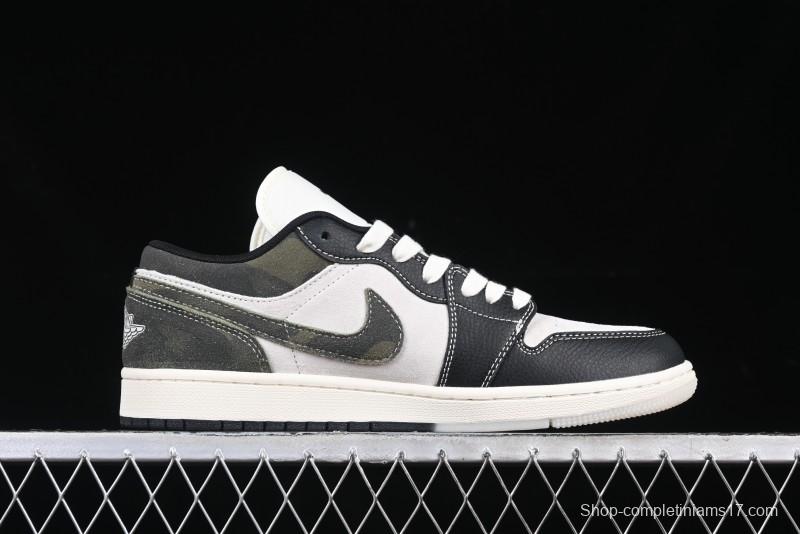 Nike Air Jordan 1 Low AJ1 The North Face Collaboration Dark Camouflage Custom High-End Retro Basketball Shoes - DM9188-013