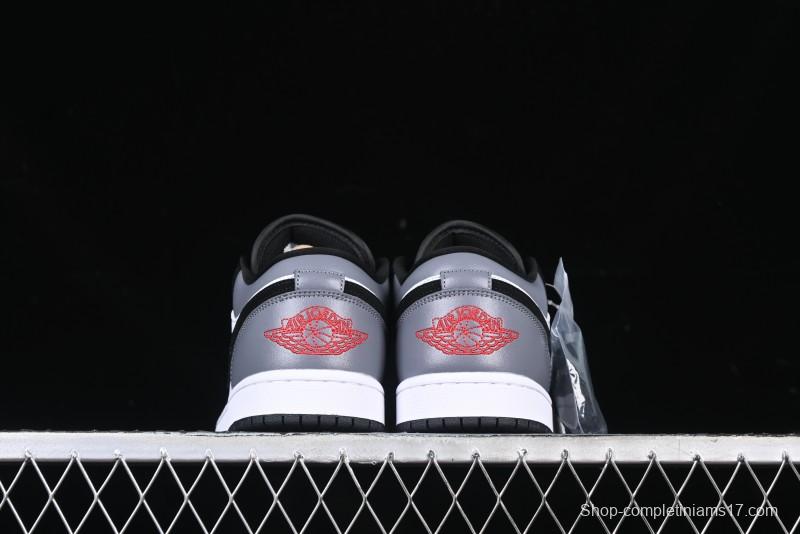 Nike Air Jordan 1 Low AJ1 Grey White Black Swoosh Casual Sneakers - HF3148-106