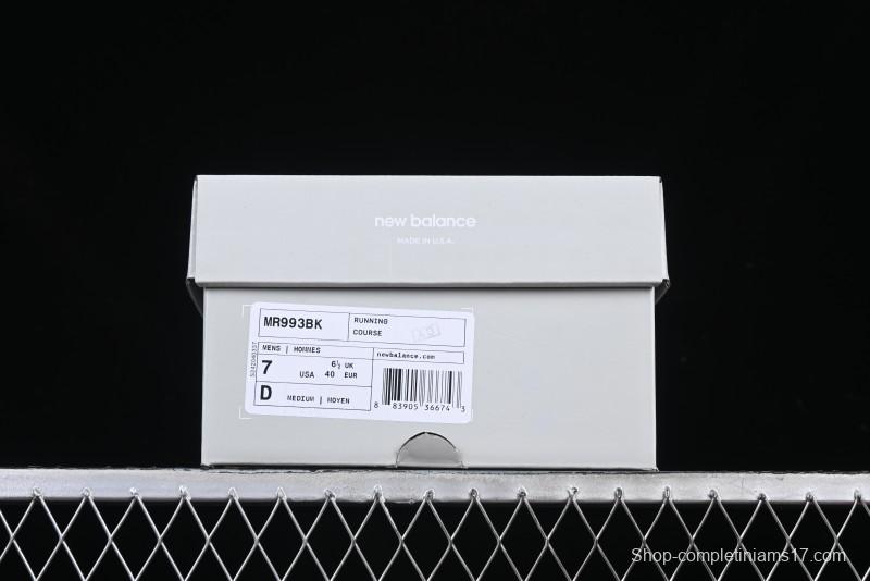 New Balance Made In USA M993 Series Classic Retro Casual Running Shoes - MR993BK