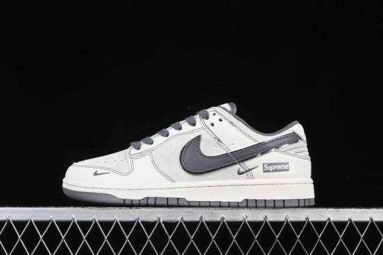 Nike SB Dunk Low Supreme Anniversary Customized Casual Skate Shoes with Double Mini Swoosh - XX3168-303