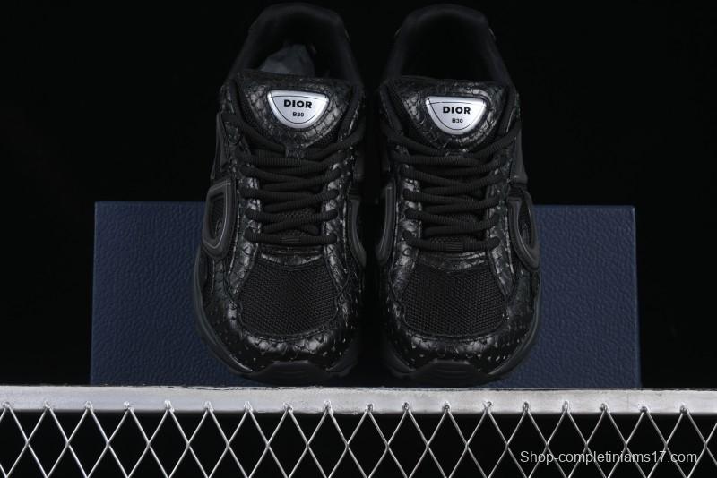 Dior B30 Sneakers with Reflective CD30 Logo and Lightweight Rubber Sole - CD30