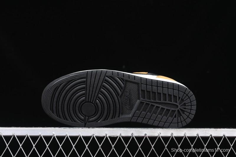 Nike Air Jordan 1 Low OG AJ1 White Yellow Black Swoosh Casual Sneakers - CZ0790-107