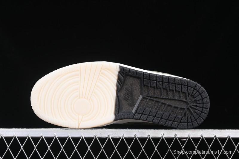 Nike Air Jordan 1 Low AJ1 The North Face Collaboration Dark Camouflage Custom High-End Retro Basketball Shoes - DM9188-013