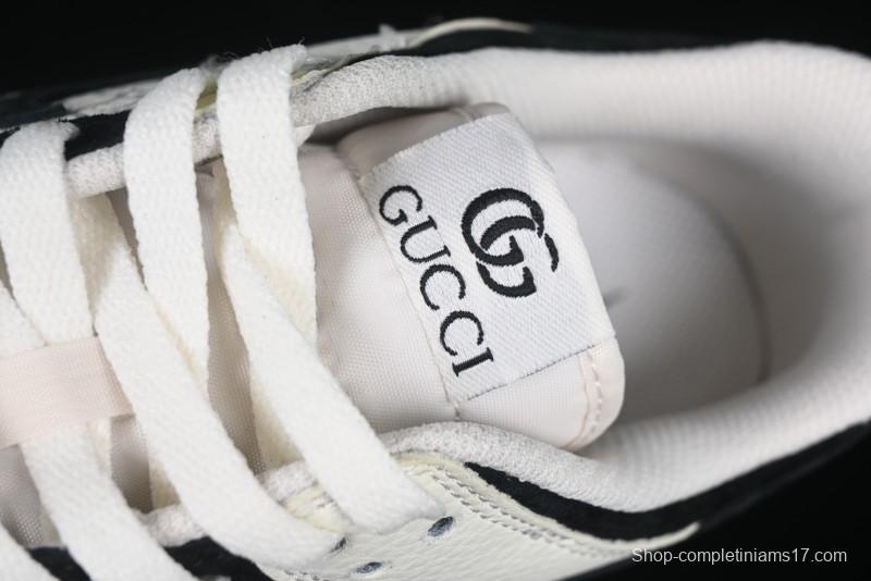 Nike SB Dunk Low Gucci Collaboration Black White Lettering Anniversary High-End Custom Low-Top Casual Skate Shoes - DJ2024-098