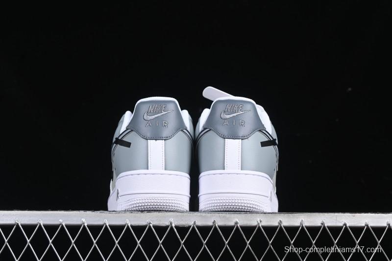 Nike Air Force 1 '07 Low Hand-Painted Broken Hook Casual Sneakers - CV2288-011