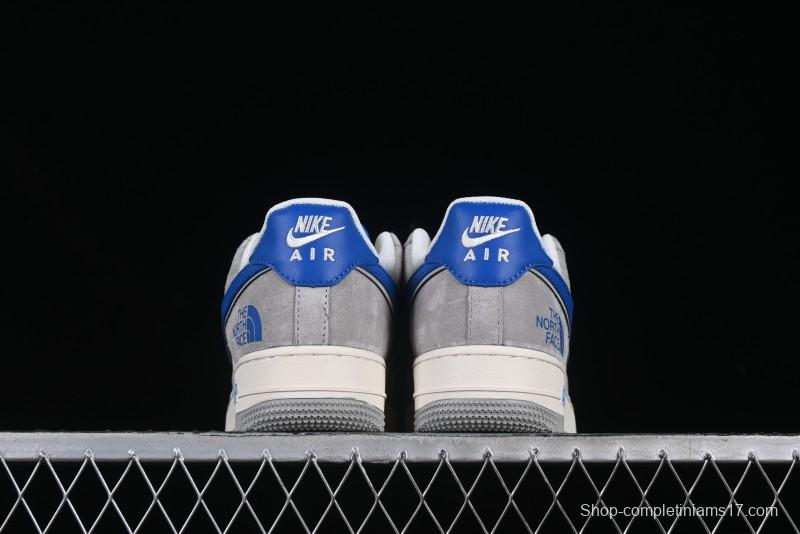 Nike Air Force 1 '07 Low The North Face Collaboration Grey Blue Swoosh Casual Shoes - XZ6188-745