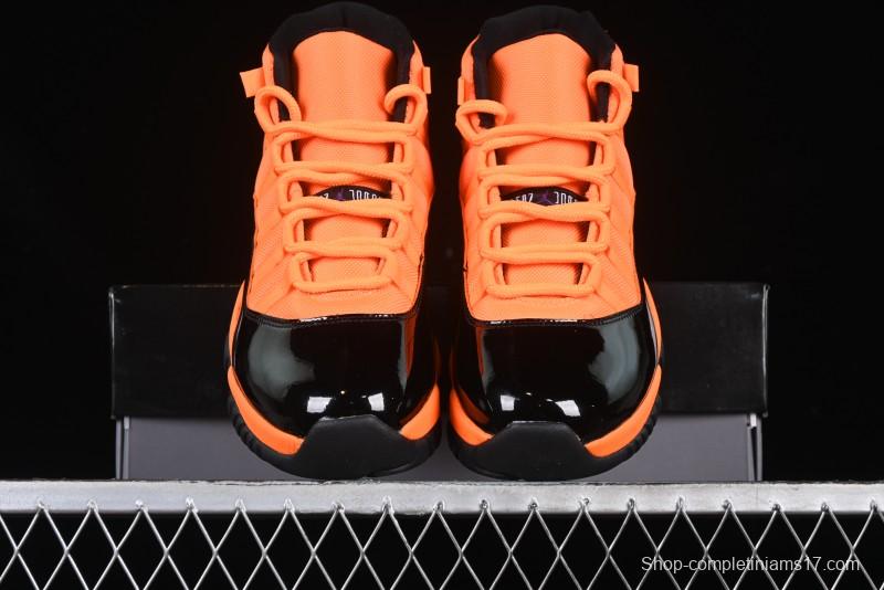 Nike Air Jordan 11 Retro High Top Basketball Shoes in Black/Orange - CT8012-800