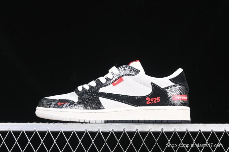 Nike Travis Scott x Fragment Design x Air Jordan 1 Low OG SP AJ1 Collaboration Sneakers - DM9288-010