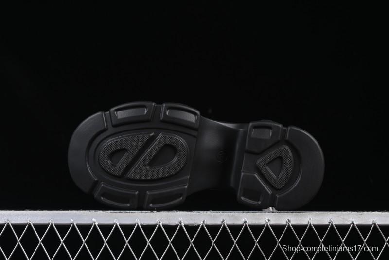 Black Patent Chunky Platform Loafers with Metal Embellishments