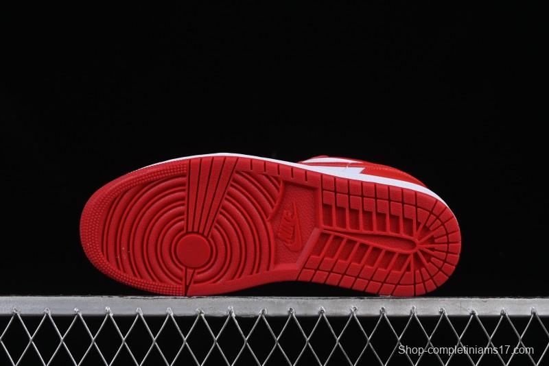 Nike Air Jordan 1 Low AJ1 White Red Casual Sneakers - 553558-166