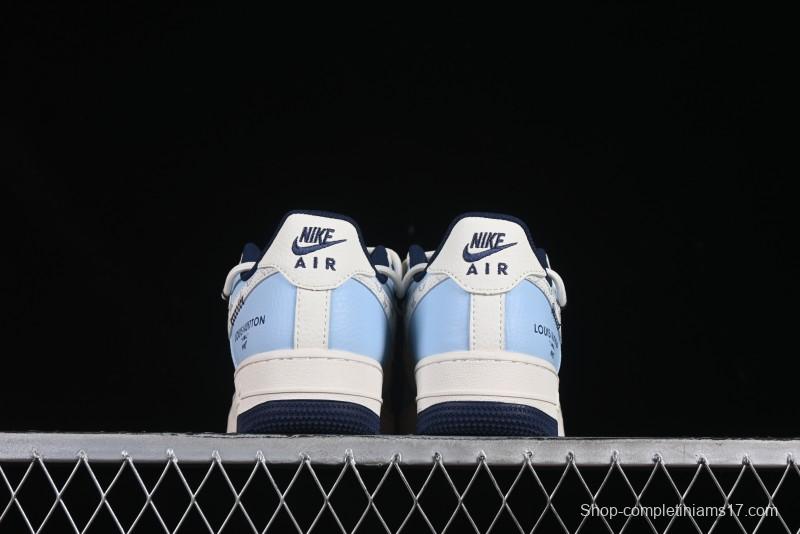 Nike Air Force 1'07 Low LV Collaboration University Blue Drawstring Casual Sneakers - DM6868-058