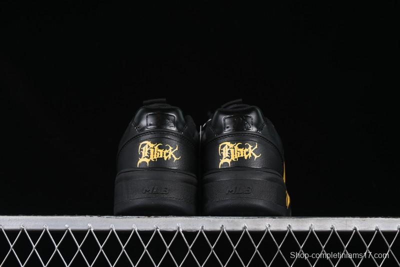 NY Yankees Black & Yellow Sneakers - Bold Logo Streetwear Shoes
