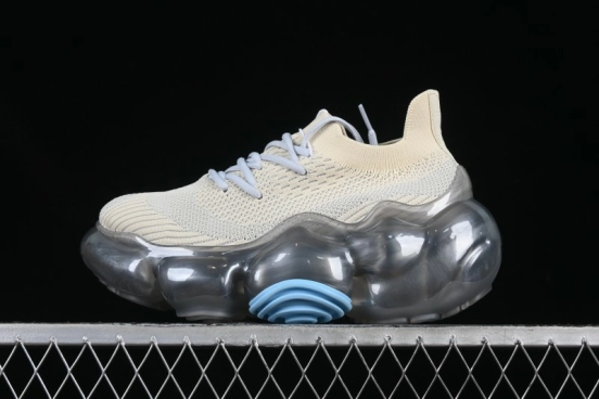 Grounds Big Bubble High Platform Sneakers Transparent Blue - AJE5