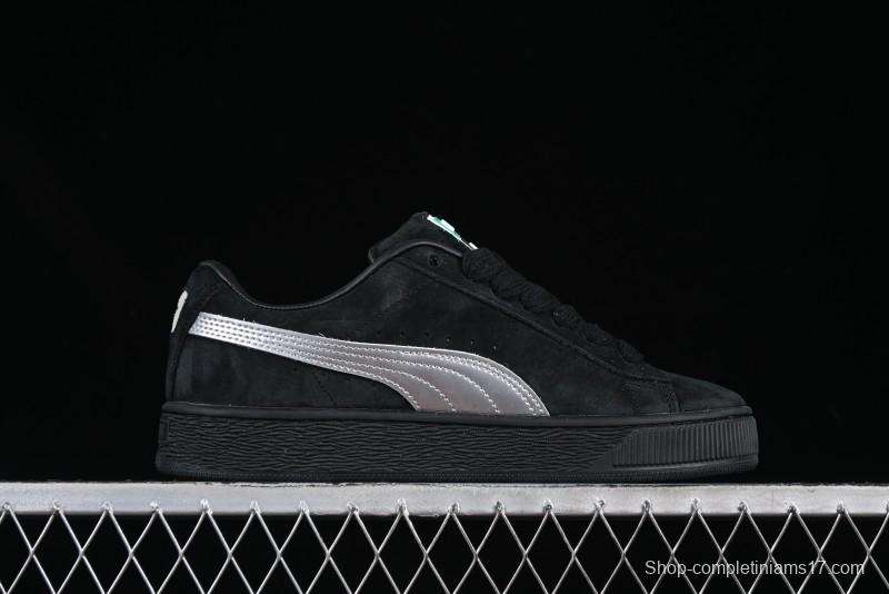 PUMA Suede XL Classic Men's Sneakers - Black with Metallic Silver Accents