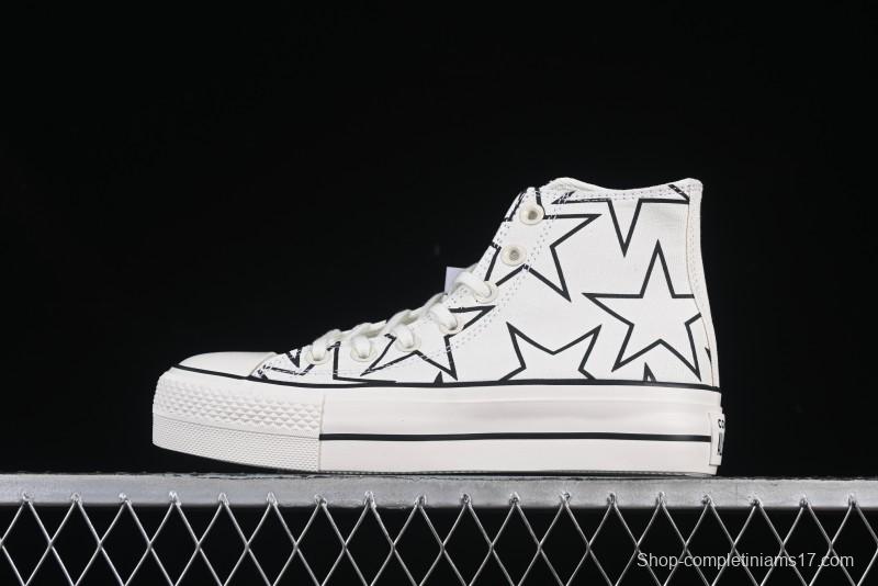 Converse Chuck 70 High Top Sneakers with Star Patch and Thick Sole - 581672C