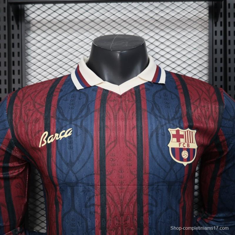 Player Version 25/26 Modernist FC Barcelona Polo Long Sleeve Jersey