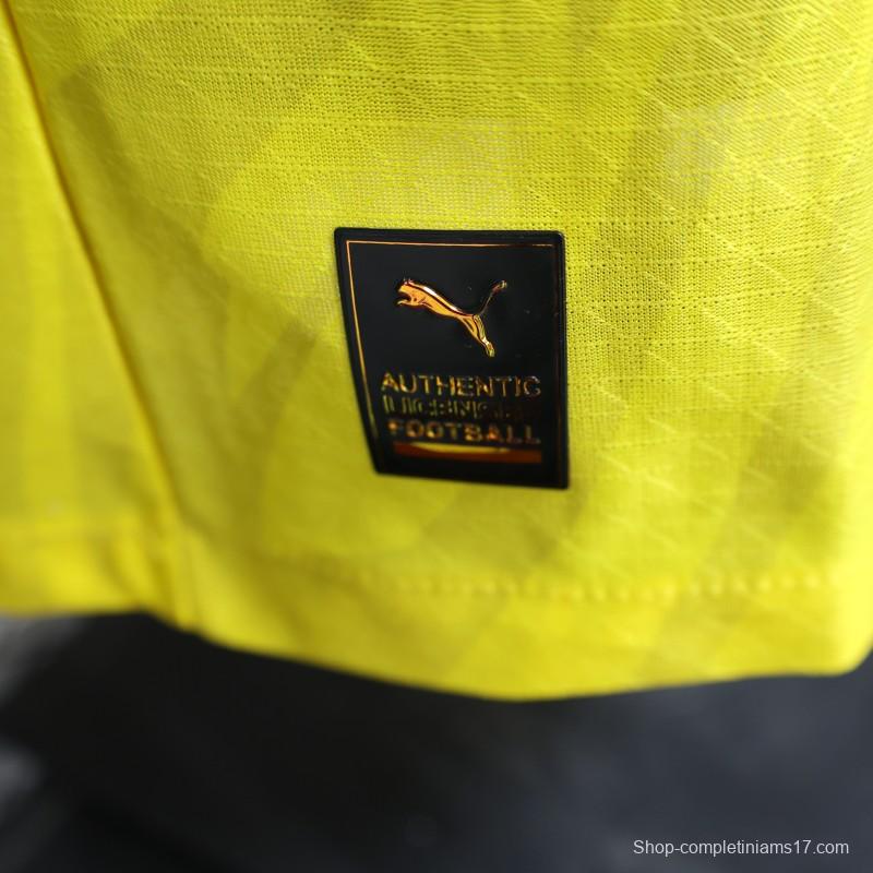 Player Version 25/26 Borussia Dortmund Yellow with Black Pattern Jersey