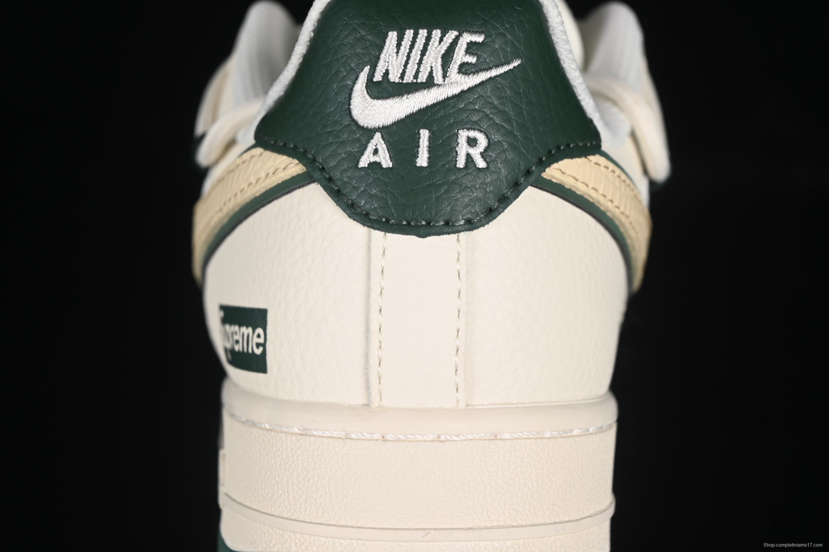 Nike Air Force 1 '07 Low Supreme Casual Sneakers with Custom Leather and Full-Length Air Cushion - DM6868-057