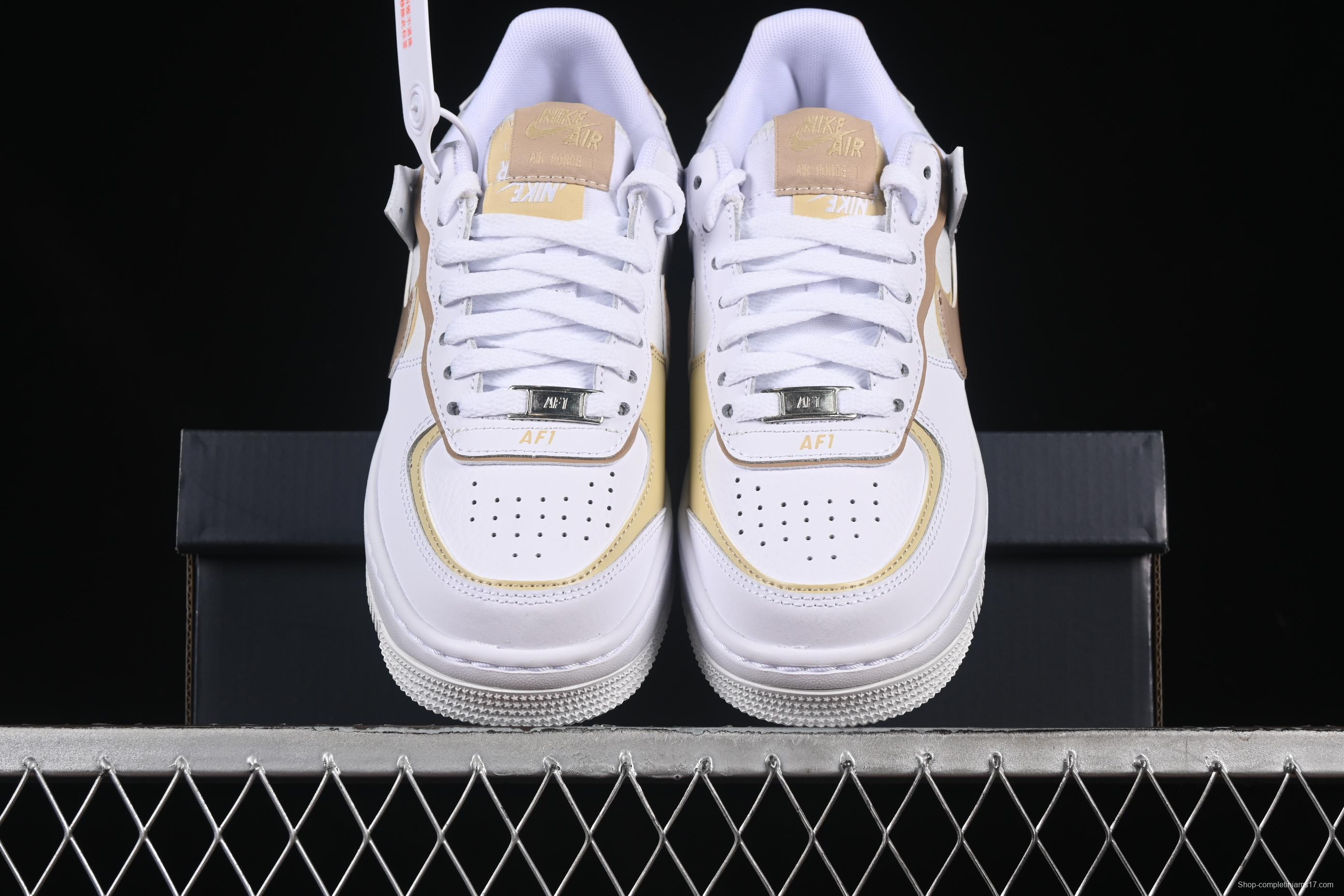 Nike Air Force 1 Shadow Low-Top Sneakers with Lightweight EVA Midsole and Anti-Slip RB Rubber Outsole - DZ1847-111