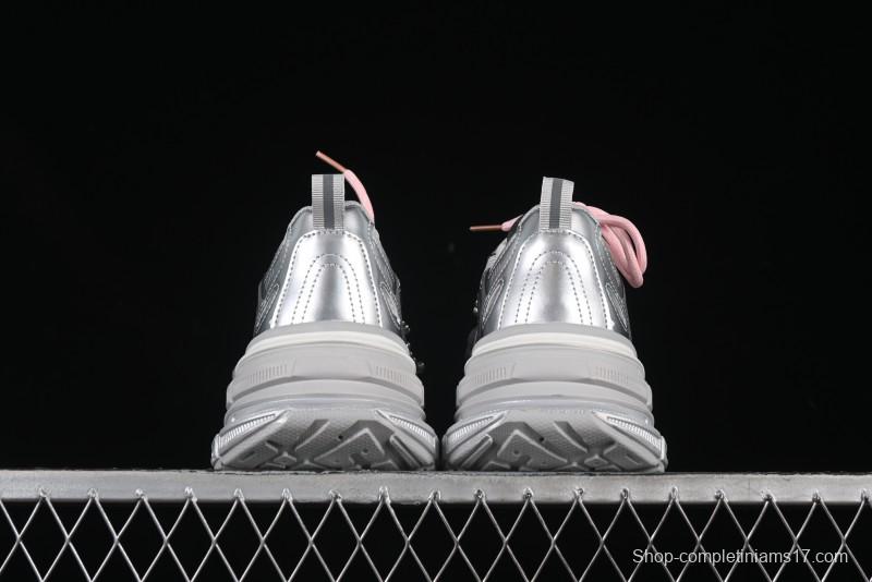 GG-CC Thick Sole Casual Running Shoes with Fashionable Design - G25S2507 Silver