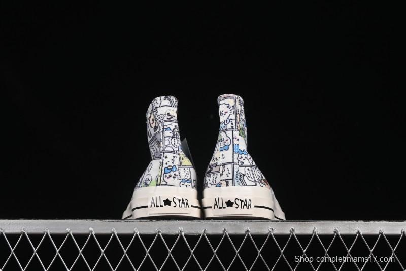 Converse Chiikawa x Converse All Star CM Hi Usagi Emoji Collaboration High Top Casual Sneakers - 1SE426
