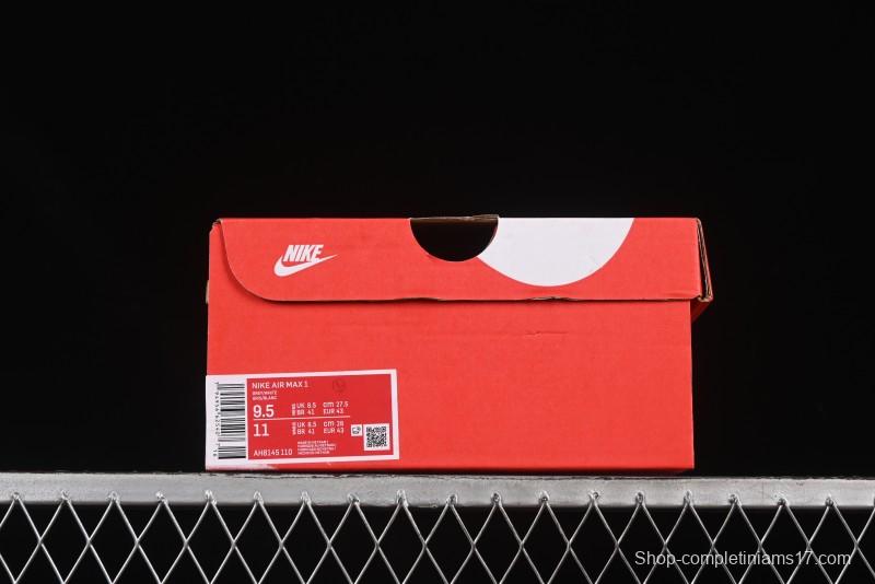 Nike Air Max 1 Retro Running Shoes with Half-Sole Air Cushion - AH8145-110