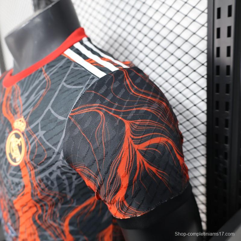 Player Version 25/26 Real Madrid Black with Dragon Design Jersey