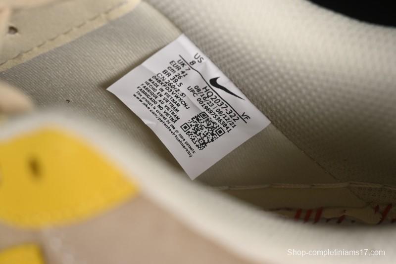 Nike Air Force 1'07 Low LV Collaboration Grey Yellow Casual Sneakers - HQ2037-322