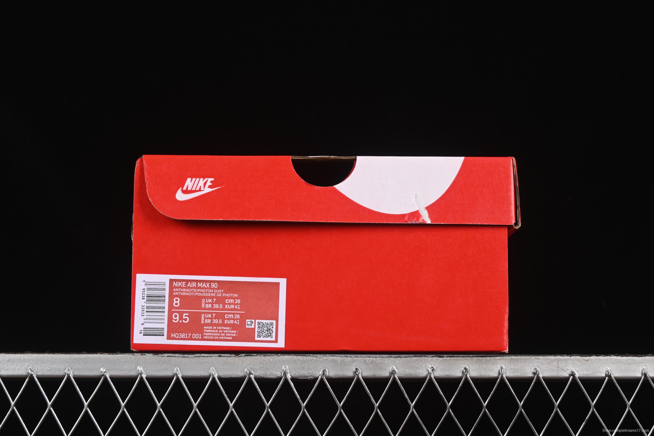 Nike Air Max 90 Retro Running Shoes with Visible Air Cushion - HQ3817-001