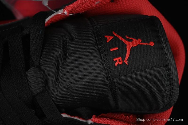 Nike Air Jordan 1 Mid AJ1 Black Red Mid-Top Casual Sneakers - DQ8426-067