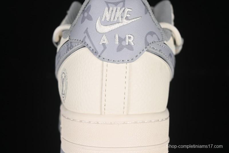 Nike Air Force 1'07 Low LV Collaboration Grey Print Drawstring Casual Sneakers - DM6868-062