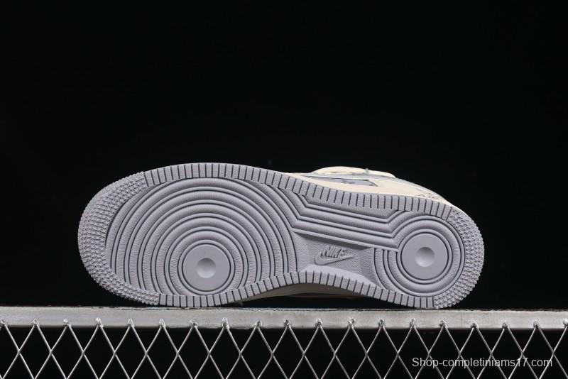 Nike Air Force 1'07 Low LV Collaboration Grey Print Drawstring Casual Sneakers - DM6868-062