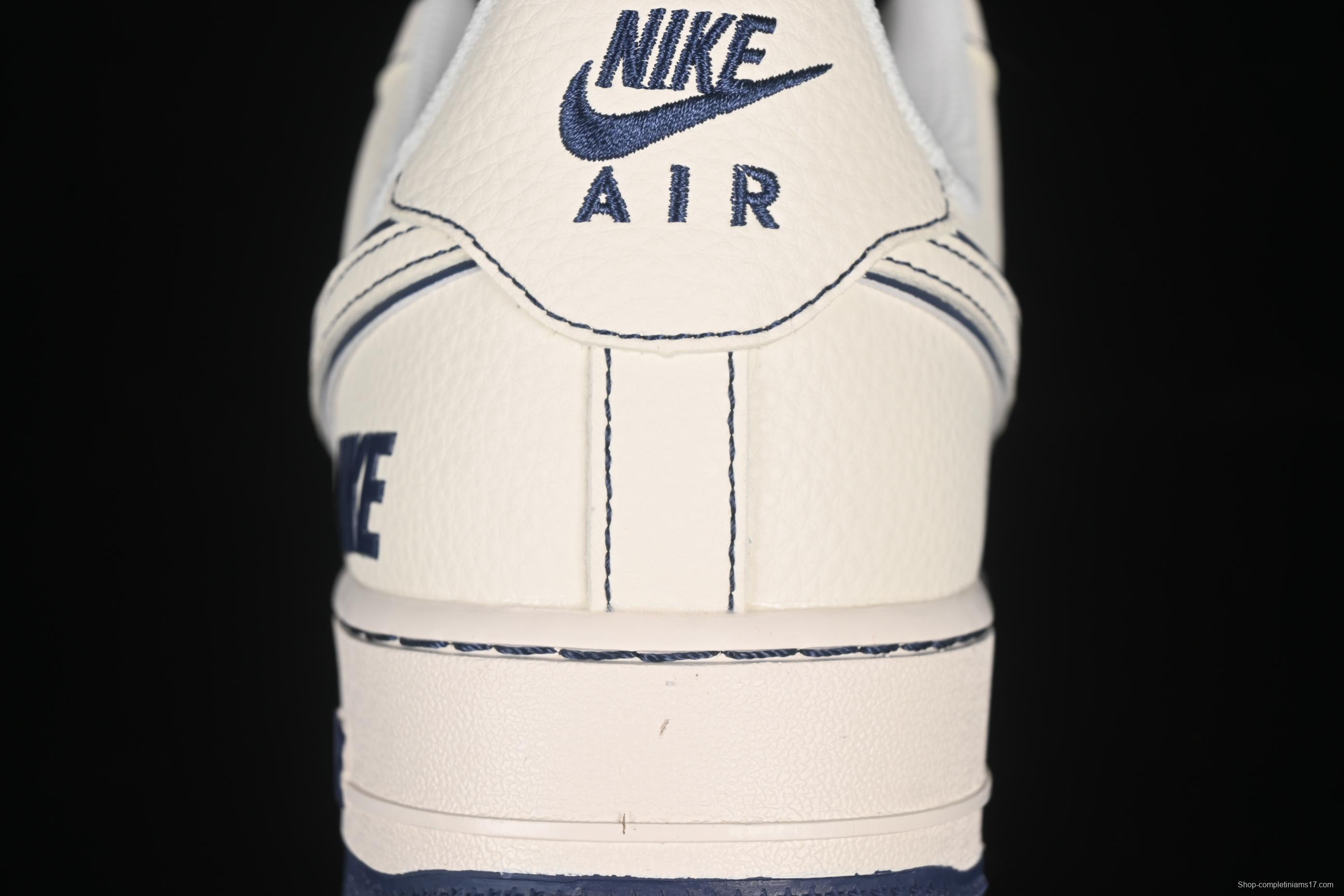 Nike Air Force 1'07 Low Collaboration Sneakers with Navy Blue Accents - HH7518-073