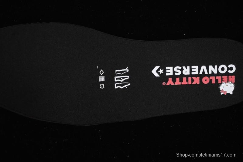 Converse One Star Low Top Casual Sneakers with Hello Kitty Collaboration - Pink Star and Embroidered Bow Design - 163904C