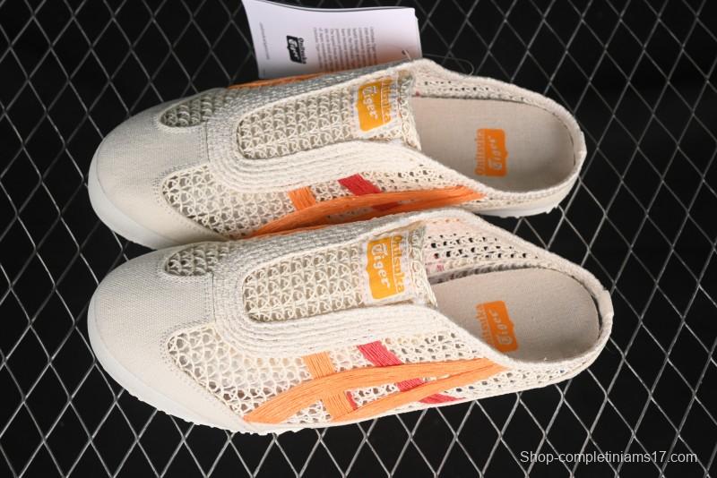 Onitsuka Tiger Mexico 66 Sabot Slip-On Sneakers with Breathable Mesh Upper - 1183A707-106
