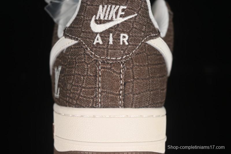 Nike Air Force 1 '07 Low LV Collaboration Beige Grid Casual Sneakers - XS1958-552