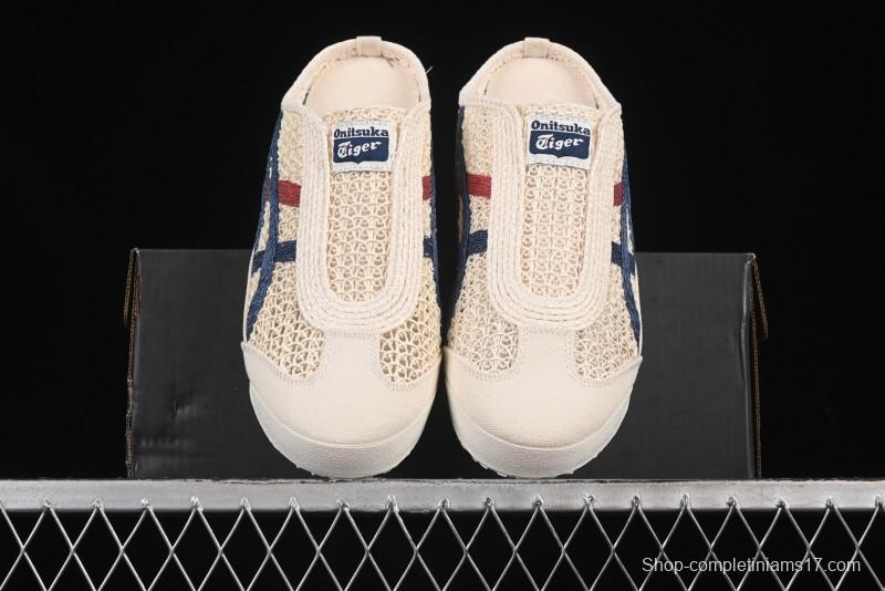 Onitsuka Tiger Mexico 66 Sabot Slip-On Sneakers with Breathable Mesh Upper - 1183C123-100
