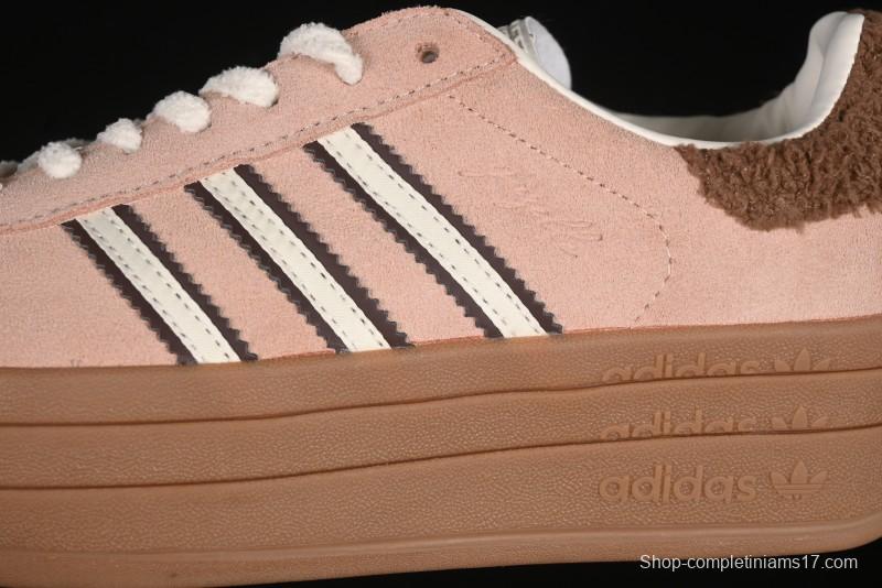 Adidas Originals Gazelle Bold JR4244 Collaboration Low-Top Platform Sneakers with Slip-Resistant Durable Sole