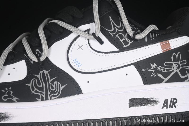 Nike Air Force 1'07 Low Denim Casual Sneakers with Full-Length Air Cushion - ZH0316-071