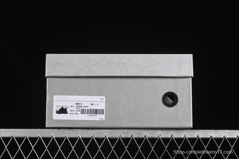 GG-CC 25ss New Platform Chunky Sneakers with 7CM Height Increase and Irregular Design - 668-2 Black