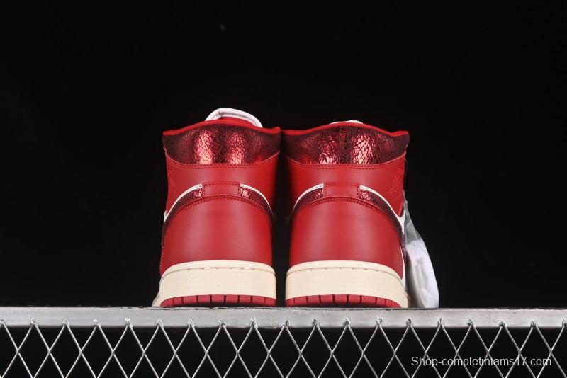 Nike Air Jordan 1 Mid AJ1 China Red Mid-Top Casual Sneakers - HJ9337-106