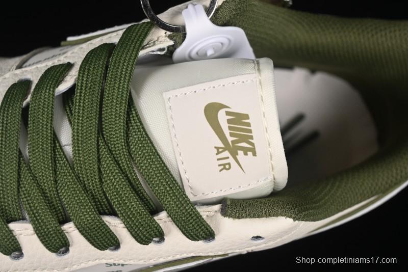 Nike Air Force 1 '07 Low Supreme Collaboration Military Green Multi Swoosh Casual Sneakers - XX3168-148