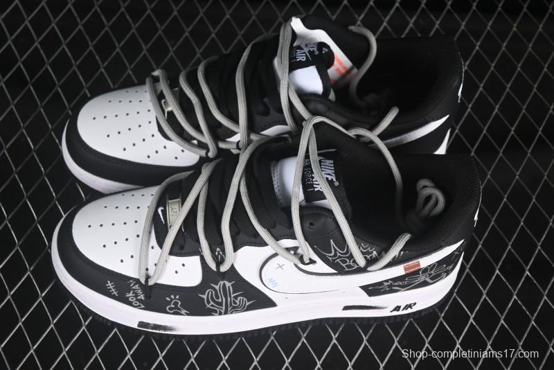 Nike Air Force 1'07 Low Denim Casual Sneakers with Full-Length Air Cushion - ZH0316-071